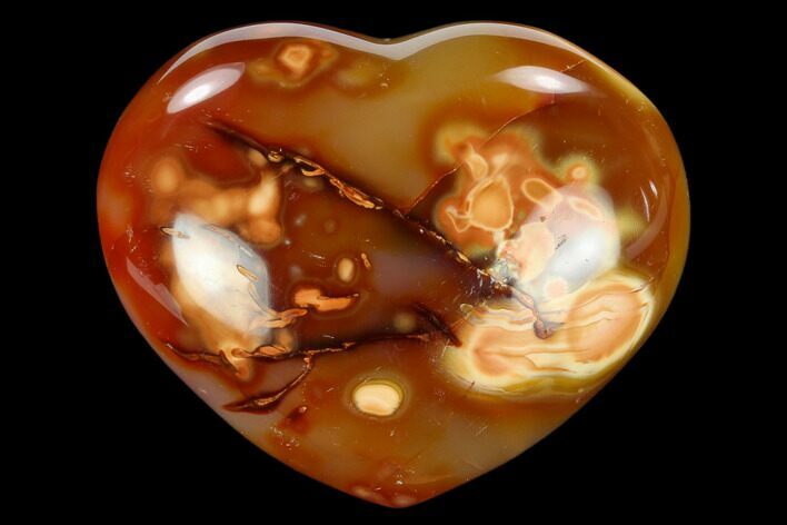 Colorful Carnelian Agate Heart #125766